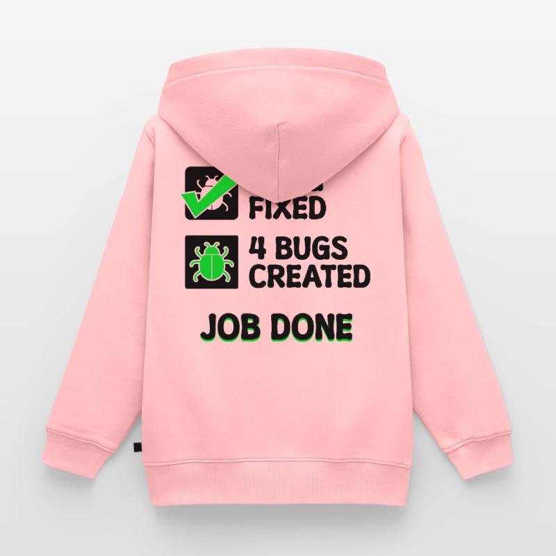 Programmierer Developer Bugfixing Bugs Skripting Kinder Premium Organic Zip Hoodie