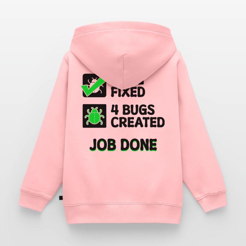 Programmierer Developer Bugfixing Bugs Skripting Kinder Premium Organic Zip Hoodie