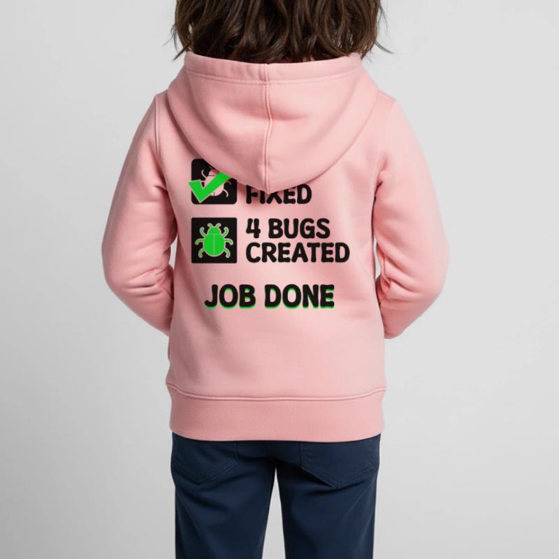 Programmierer Developer Bugfixing Bugs Skripting Kinder Premium Organic Zip Hoodie