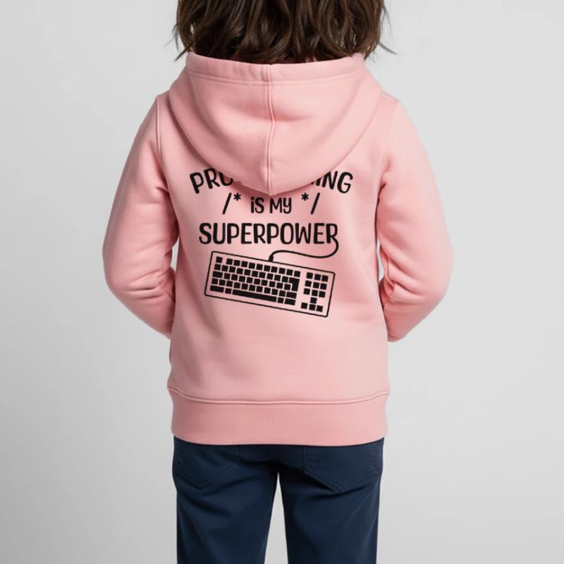 Computerfreak Statement Developer Programmierer Kinder Premium Organic Zip Hoodie