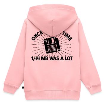 Déclaration du développeur Programmer Debug Skripting - Sweat Premium à capuche zippé enfant bio - rose - Dos - AI Model Kid Female (0cm)