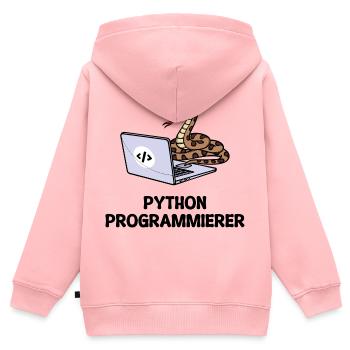 Déclaration du développeur de code informatique du programmeur - Sweat Premium à capuche zippé enfant bio - rose - Dos - AI Model Kid Female (0cm)
