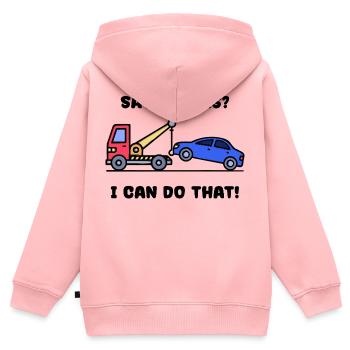 Tanken Auto Statement Energiespeicher Energie - Kinder Premium Organic Zip Hoodie - Rosa - Hinten - AI Model Kid Female (0cm)
