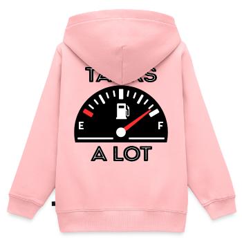 Energy Gasoline Statement Energy Storage Refueling - Kids Premium Organic Zip-up Hoodie - rose - Back - AI Model Kid Female (0cm)