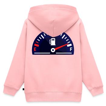 Tanken Tankstelle Elektrische Energie Zapfsäule - Kinder Premium Organic Zip Hoodie - Rosa - Hinten - AI Model Kid Female (0cm)