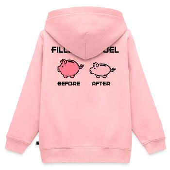 Tanken Lustige Sprüche Zapfsäule Tankstelle - Kinder Premium Organic Zip Hoodie - Rosa - Hinten - AI Model Kid Female (0cm)