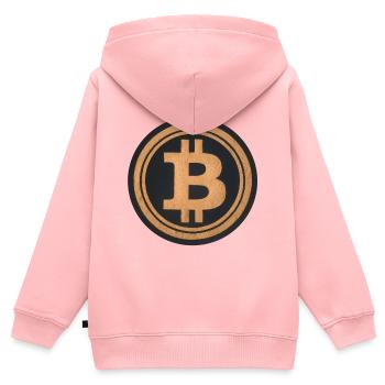 Die digitale Währung im Wüstensand - Kinder Premium Organic Zip Hoodie - Rosa - Hinten - AI Model Kid Female (0cm)