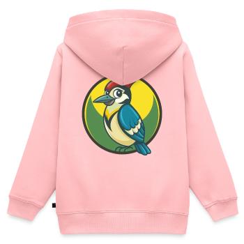 Jay Vogel Niedliche Kawaii Cartoon Clipart Haustier Tier - Kinder Premium Organic Zip Hoodie - Rosa - Hinten - AI Model Kid Female (0cm)