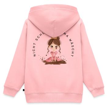 Nicht schlimm, Mama wäscht (Prinzessin) - Kinder Premium Organic Zip Hoodie - Rosa - Hinten - AI Model Kid Female (0cm)