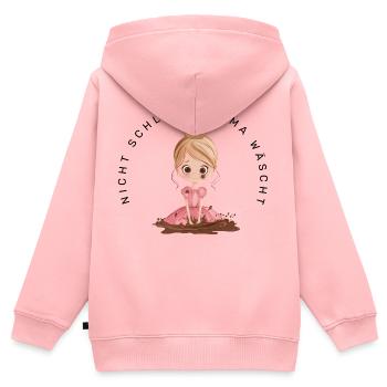 Nicht schlimm, Mama wäscht (Prinzessin Blond) - Kinder Premium Organic Zip Hoodie - Rosa - Hinten - AI Model Kid Female (0cm)