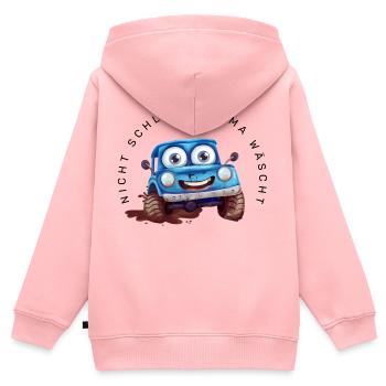 Nicht schlimm, Mama wäscht (Auto) - Kinder Premium Organic Zip Hoodie - Rosa - Hinten - AI Model Kid Female (0cm)