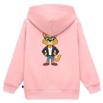 Brume australienne drôle dessin animé Kawaii veste Sungla - Sweat Premium à capuche zippé enfant bio - rose - Dos - AI Model Kid Female (0cm)