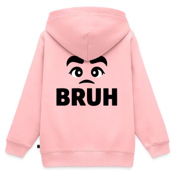Infuser sourcil - Sweat Premium à capuche zippé enfant bio - rose - Dos - AI Model Kid Female (0cm)