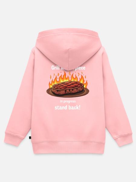Grill Masterpiece in Progress - Kinder Premium Organic Zip Hoodie - Rosa