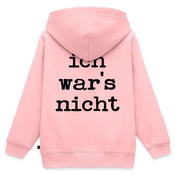 UNSCHULDIG LUSTIGE SPRÜCHE UNSCHULD - Kinder Premium Organic Zip Hoodie - Rosa - Hinten - AI Model Kid Female (0cm)