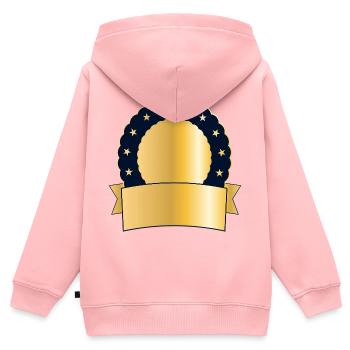 CONCEVEZ VOTRE PROPRE PRIX - Sweat Premium à capuche zippé enfant bio - rose - Dos - AI Model Kid Female (0cm)