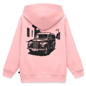 Cult on wheels - Kids Premium Organic Zip-up Hoodie - rose - Back - AI Model Kid Female (0cm)
