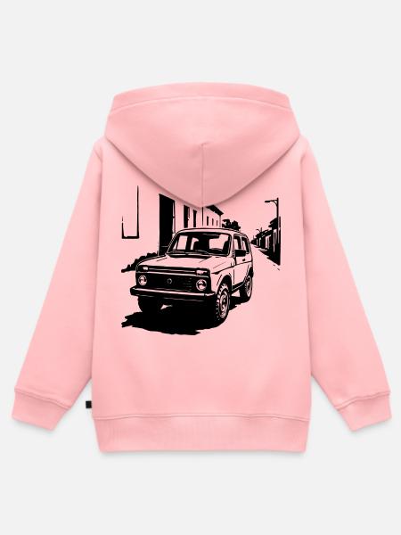 Offroad-Legende Klassik - Kinder Premium Organic Zip Hoodie - Rosa
