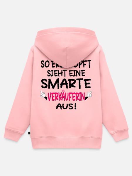 VEKÄUFERIN TRÖDELMARKT MARKT FLOHMARKT - Kinder Premium Organic Zip Hoodie - Rosa