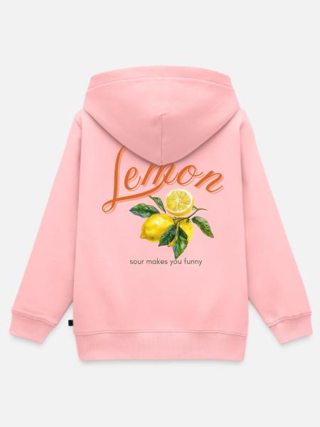Lemon - Kinder Premium Organic Zip Hoodie - Rosa