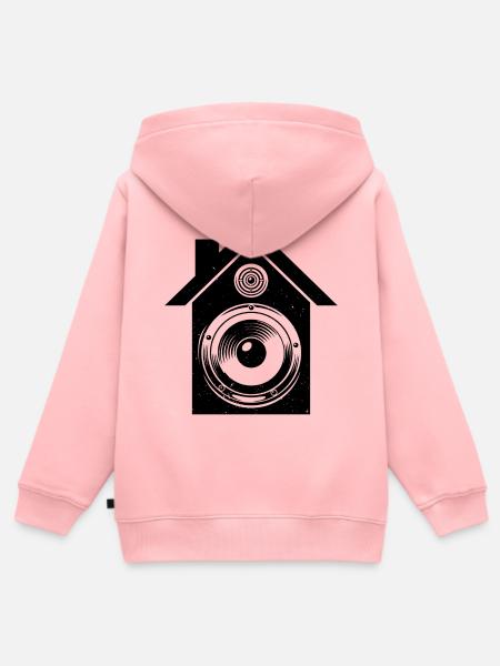 House - Kinder Premium Organic Zip Hoodie - Rosa