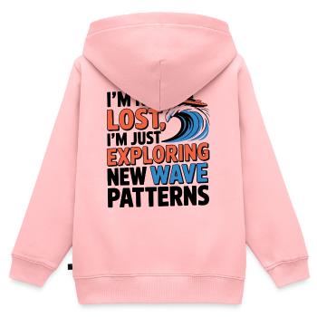 Funny Jetski Lost Exploring Waves  - Kids Premium Organic Zip-up Hoodie - rose - Back - AI Model Kid Female (0cm)