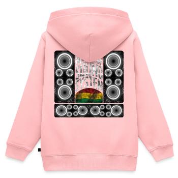 Reggae Sound System Design - Kids Premium Organic Zip-up Hoodie - rose - Back - AI Model Kid Female (0cm)