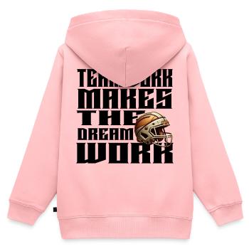 Vintage Football Helmet Bronze Style Motivation Quote - Kids Premium Organic Zip-up Hoodie - rose - Back - AI Model Kid Female (0cm)