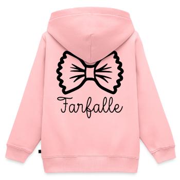 Papillons - Sweat Premium à capuche zippé enfant bio - rose - Dos - AI Model Kid Female (0cm)