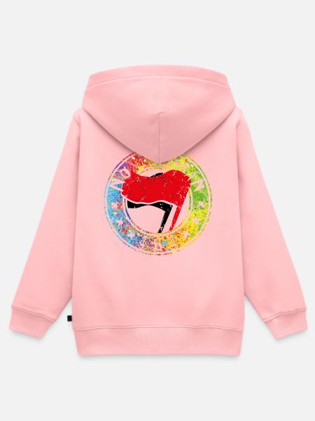 no pasaran 161 - Kinder Premium Organic Zip Hoodie - Rosa