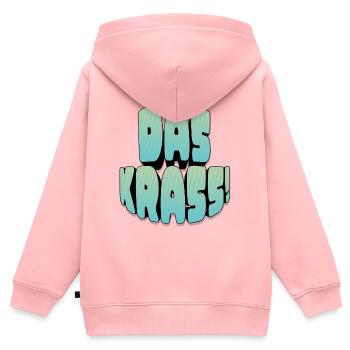 DAS KRAsS! - Kinder Premium Organic Zip Hoodie - Rosa - Hinten - AI Model Kid Female (0cm)