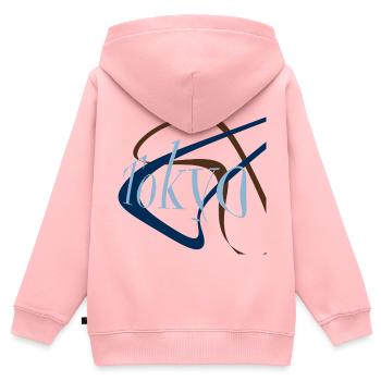 Tokio - Kinder Premium Organic Zip Hoodie - Rosa - Hinten - AI Model Kid Female (0cm)