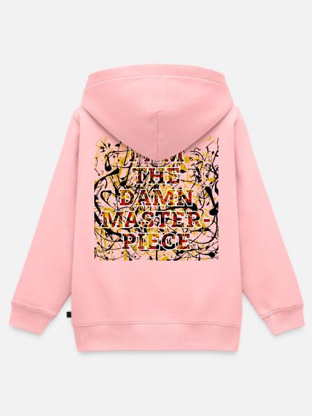 I am the damn masterpiece - Kinder Premium Organic Zip Hoodie - Rosa