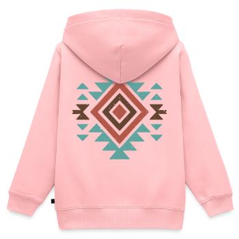 Désert du Sud-Ouest - Sweat Premium à capuche zippé enfant bio - rose - Dos - AI Model Kid Female (0cm)