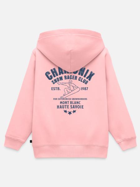 Chamonix Snowboard Club Mont Blanc - Kinder Premium Organic Zip Hoodie - Rosa
