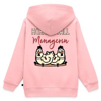 Weihnachten Hühner Hühnerstall Managerin - Kinder Premium Organic Zip Hoodie - Rosa - Hinten - AI Model Kid Female (0cm)