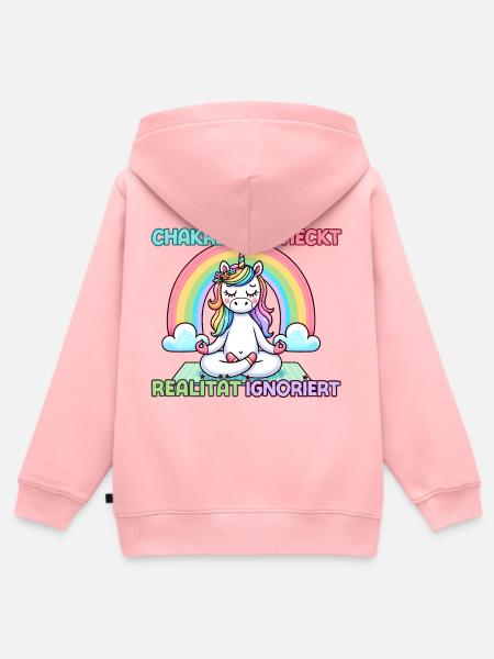 Chakren gecheckt – Realität ignoriert - Kinder Premium Organic Zip Hoodie - Rosa
