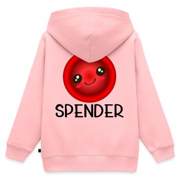Rote Blutzellen Blutspende Spender - Kinder Premium Organic Zip Hoodie - Rosa - Hinten - AI Model Kid Female (0cm)
