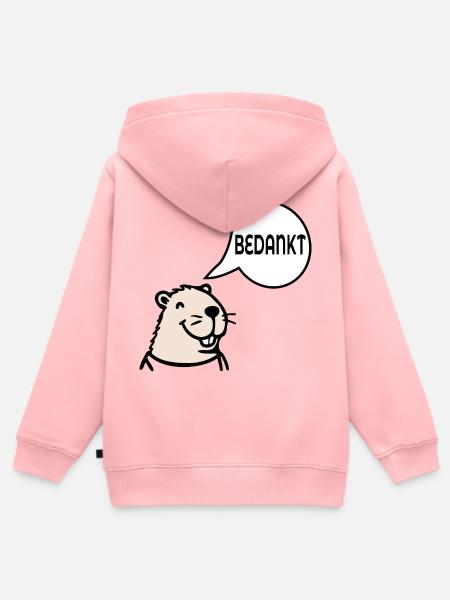 Capybara, danke - Kinder Premium Organic Zip Hoodie - Rosa