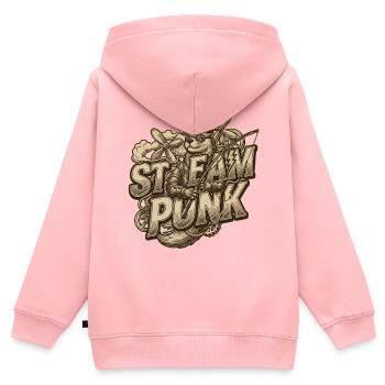 Steampunk Ästhetik & Retro - Kinder Premium Organic Zip Hoodie - Rosa - Hinten - AI Model Kid Female (0cm)