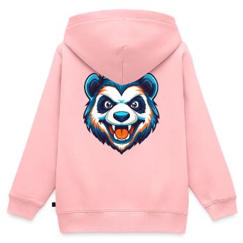 Logo de la mascotte Savage Panda Esports - Sweat Premium à capuche zippé enfant bio - rose - Dos - AI Model Kid Female (0cm)