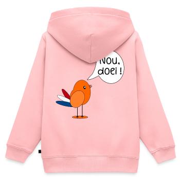 Well bye - Kids Premium Organic Zip-up Hoodie - rose - Back - AI Model Kid Female (0cm)