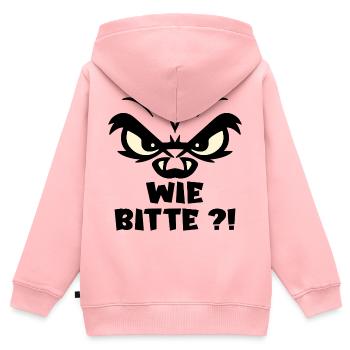 As please express - Kids Premium Organic Zip-up Hoodie - rose - Back - AI Model Kid Female (0cm)