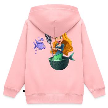 Karaoke mermaid on the net - Kids Premium Organic Zip-up Hoodie - rose - Back - AI Model Kid Female (0cm)