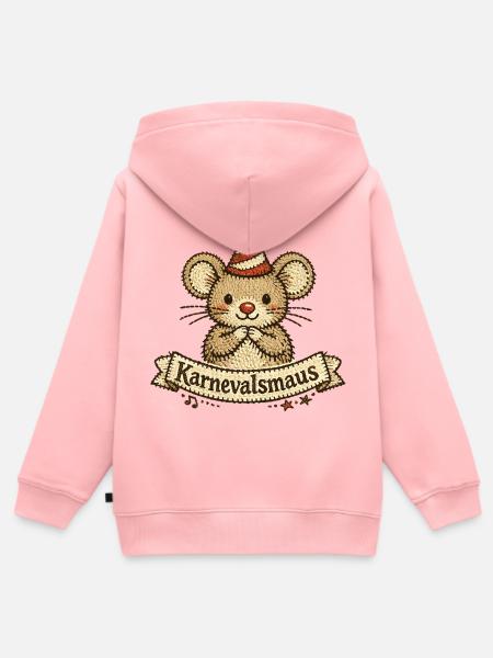 Karnevalsmaus Niedlich Weiberfastnacht Köln - Kinder Premium Organic Zip Hoodie - Rosa