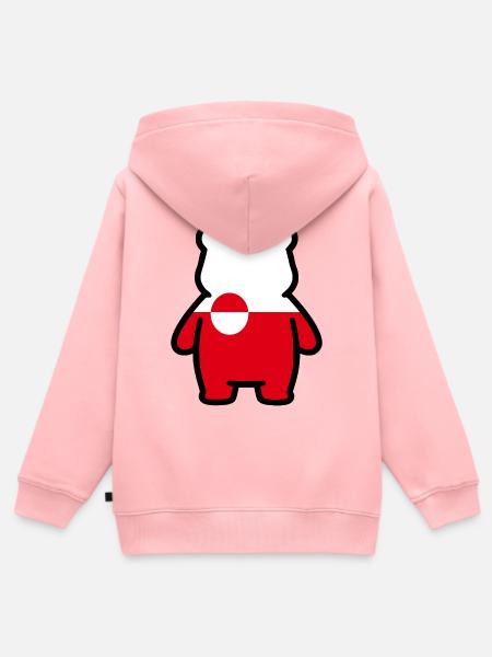 Eisbär Grönland - Kinder Premium Organic Zip Hoodie - Rosa