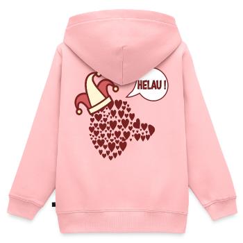 Dackel Hundekostüm Karneval Helau - Kinder Premium Organic Zip Hoodie - Rosa - Hinten - AI Model Kid Female (0cm)
