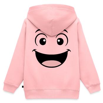 Bonne humeur - Sweat Premium à capuche zippé enfant bio - rose - Dos - AI Model Kid Female (0cm)
