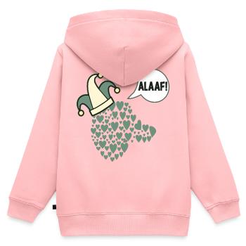 Karneval Alaaf Hunde Prinz - Kinder Premium Organic Zip Hoodie - Rosa - Hinten - AI Model Kid Female (0cm)