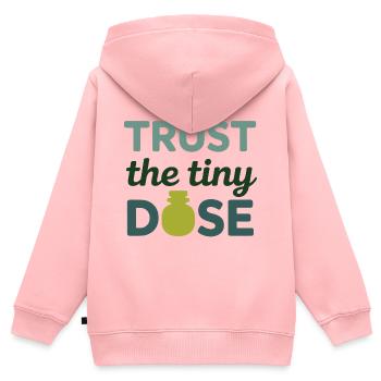 Certified Clinical Micro-Pharmacology Apparel  - Kids Premium Organic Zip-up Hoodie - rose - Back - AI Model Kid Female (0cm)